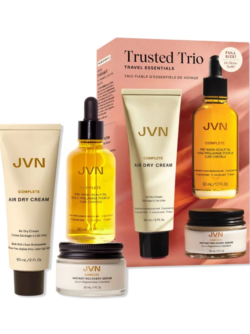 JVN Complete Trusted Trio Travel Essentials BRAND NEW IN BOX
